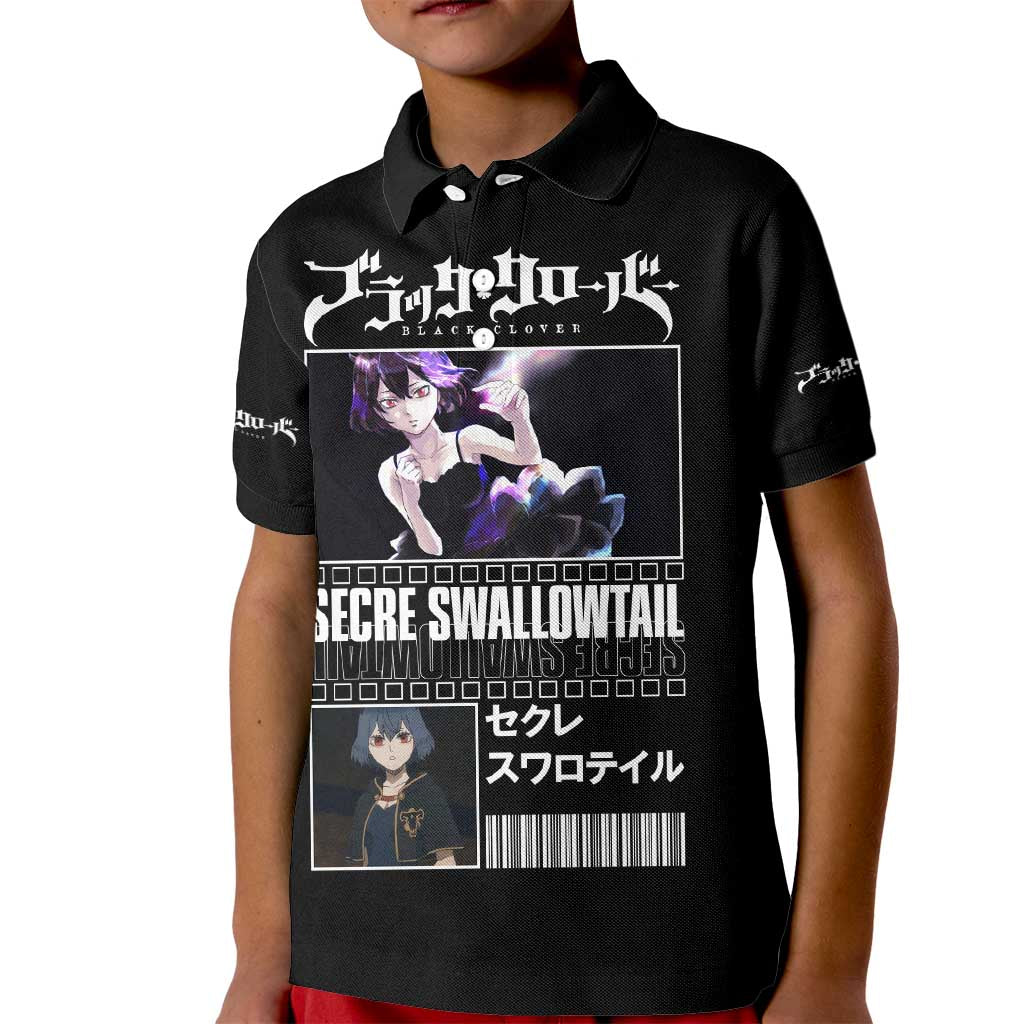 Secre Swallowtail - Black Clover Kid Polo Shirt Anime Style