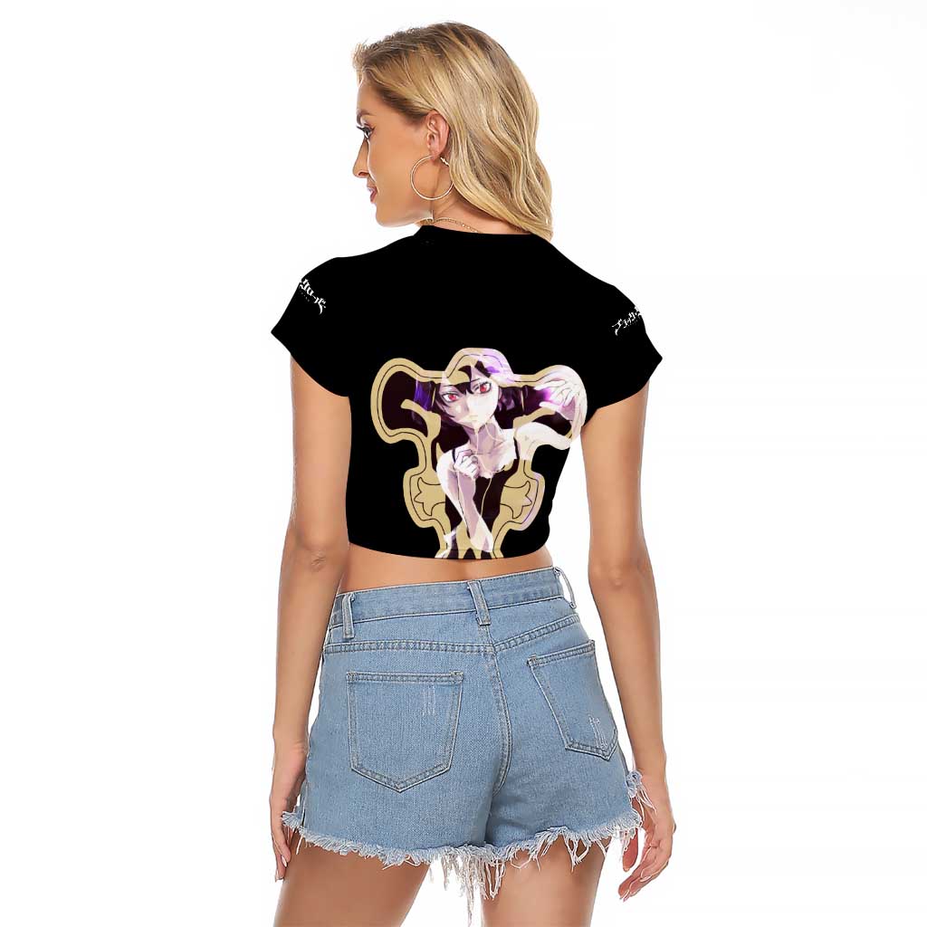 Secre Swallowtail - Black Clover Raglan Cropped T Shirt Anime Style