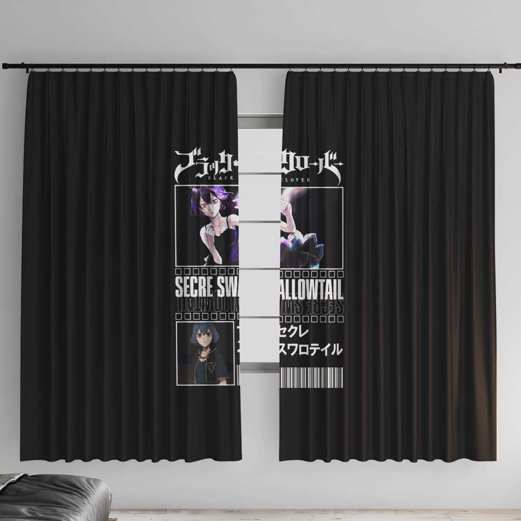 Secre Swallowtail - Black Clover Window Curtain Anime Style