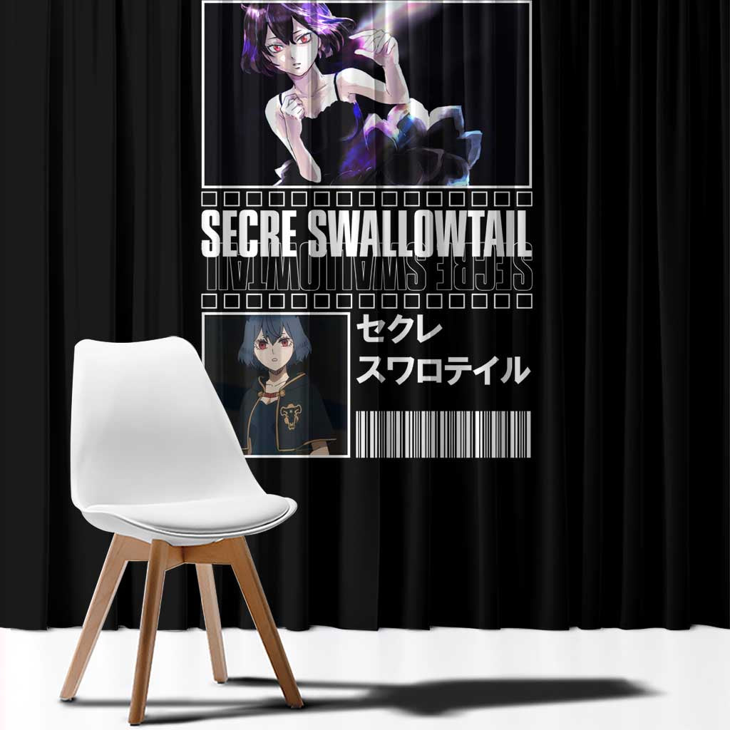 Secre Swallowtail - Black Clover Window Curtain Anime Style