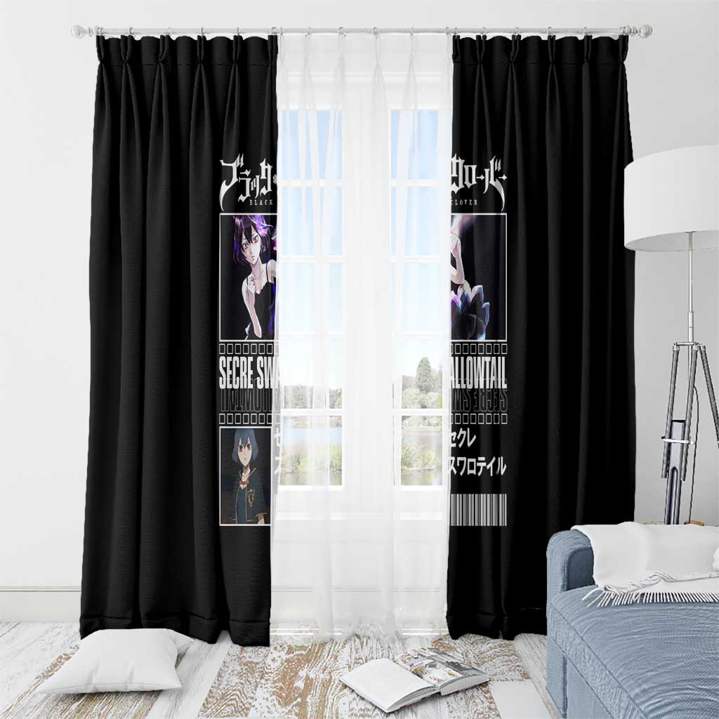 Secre Swallowtail - Black Clover Window Curtain Anime Style