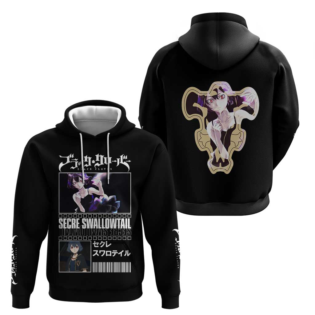 Secre Swallowtail - Black Clover Zip Hoodie Anime Style