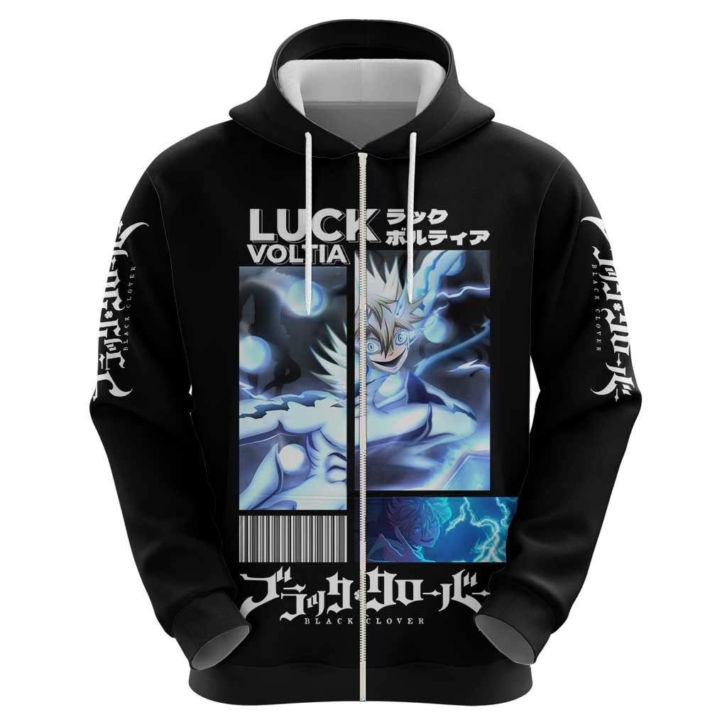 Luck Voltia - Black Clover Zip Hoodie Anime Style