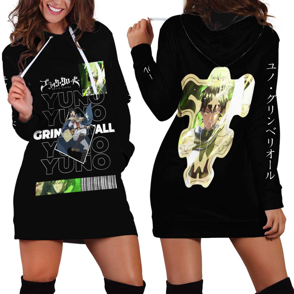 Yuno Grinberryall - Black Clover Hoodie Dress Anime Style