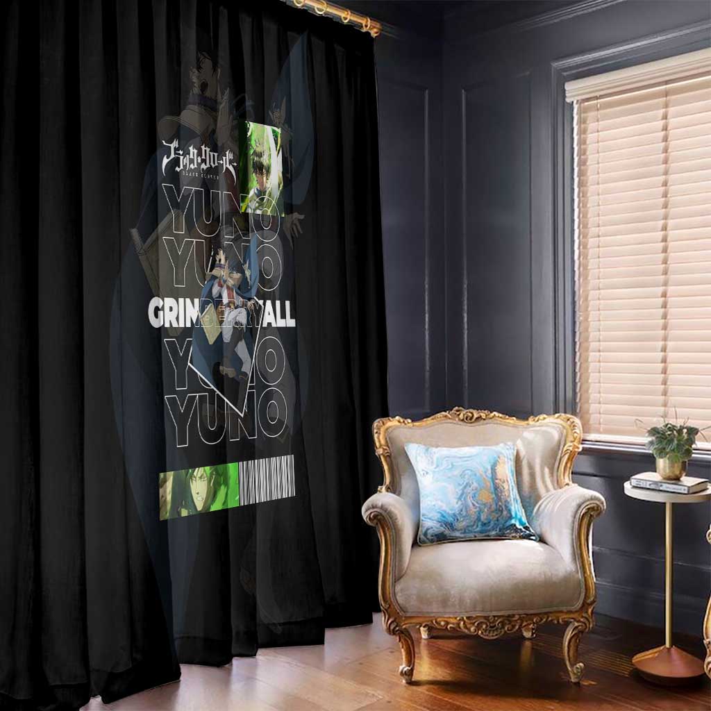 Yuno Grinberryall - Black Clover Window Curtain Anime Style