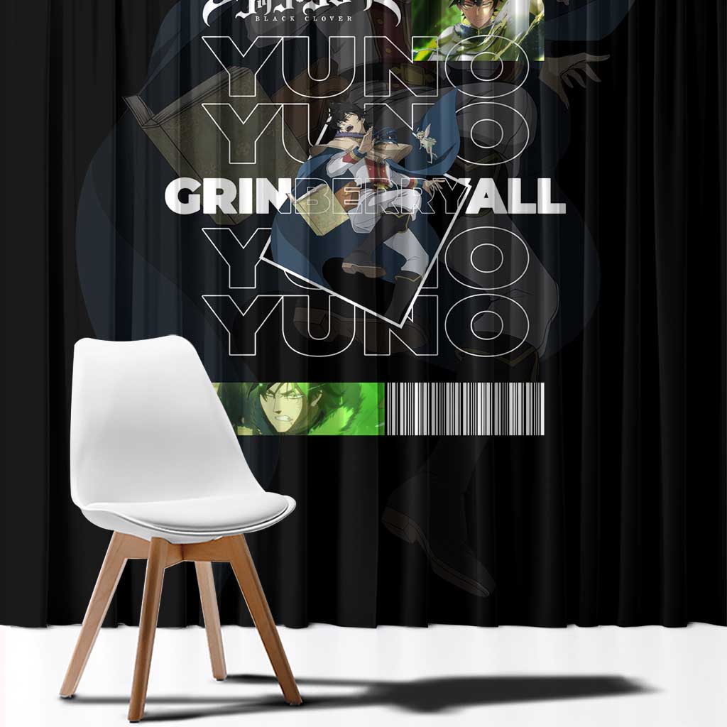 Yuno Grinberryall - Black Clover Window Curtain Anime Style