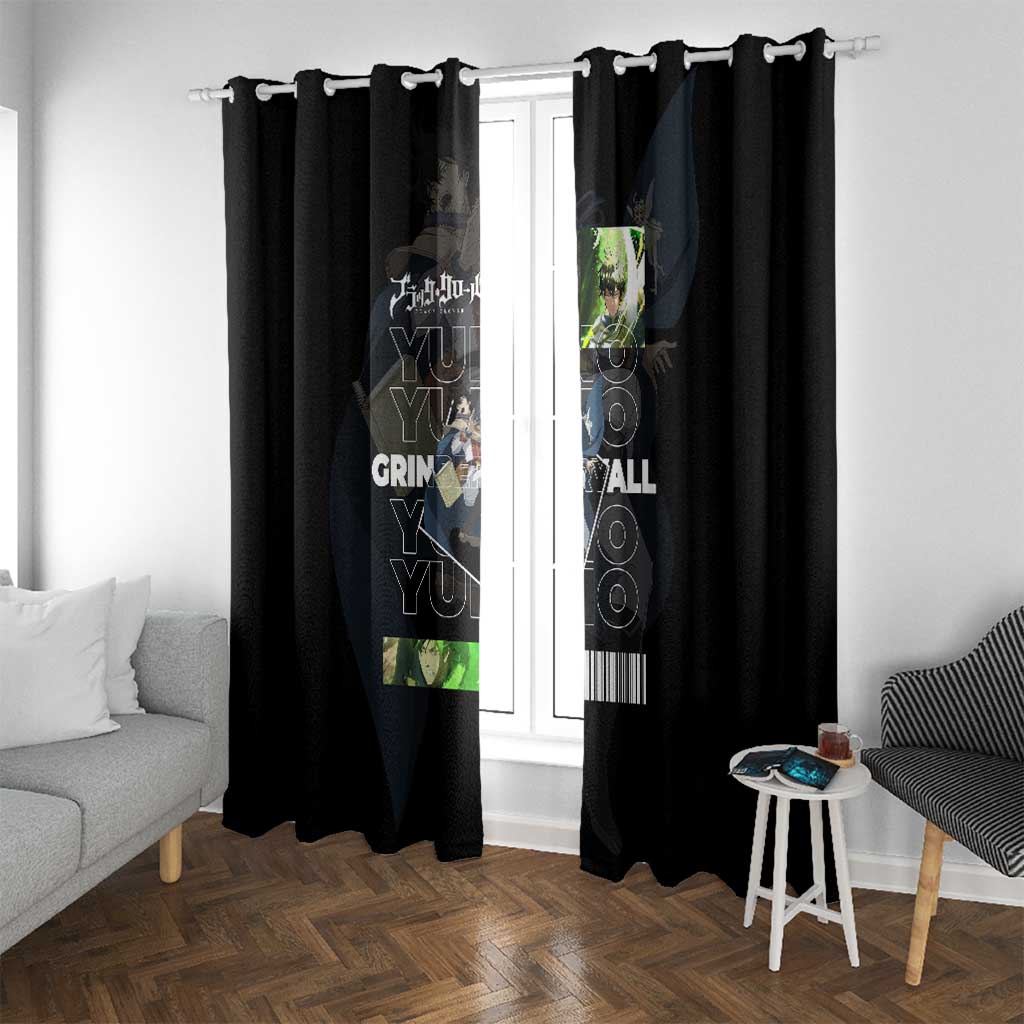 Yuno Grinberryall - Black Clover Window Curtain Anime Style