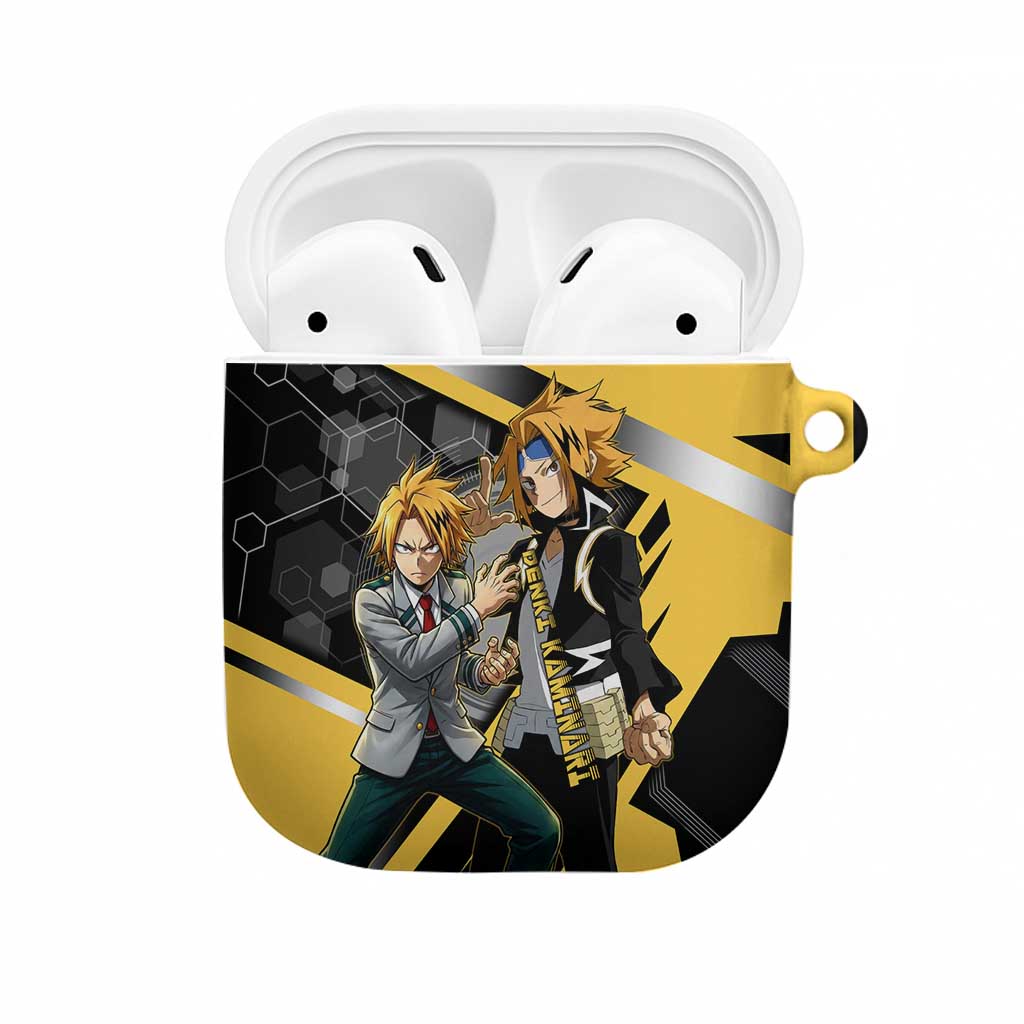 Denki Kaminari AirPods Case Bold Anime Action Illustration with Electric Lightning Effects