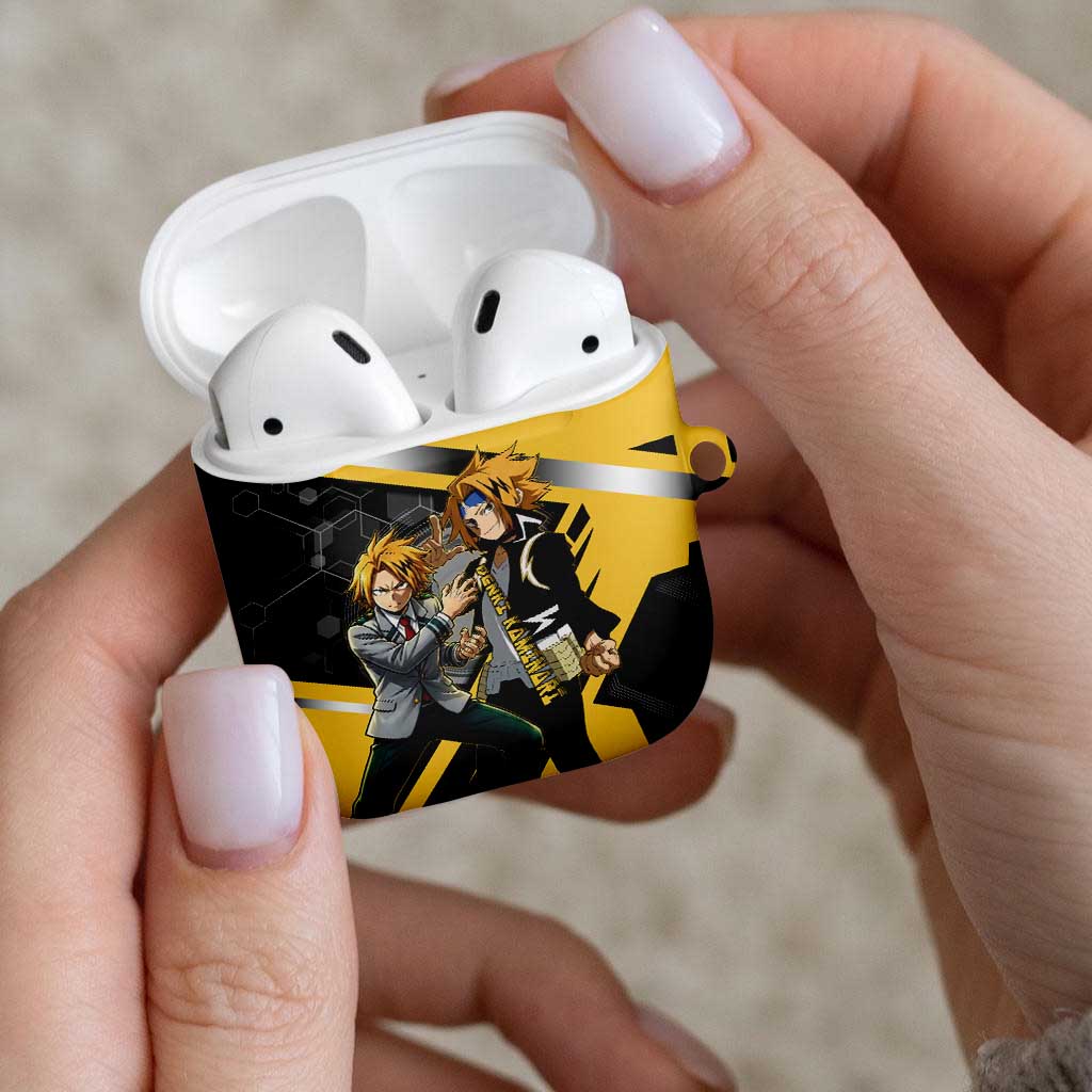Denki Kaminari AirPods Case Bold Anime Action Illustration with Electric Lightning Effects