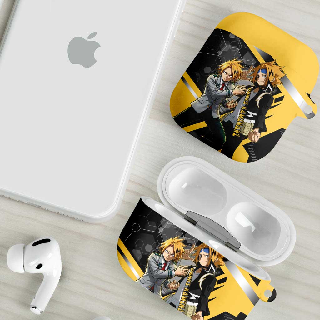 Denki Kaminari AirPods Case Bold Anime Action Illustration with Electric Lightning Effects