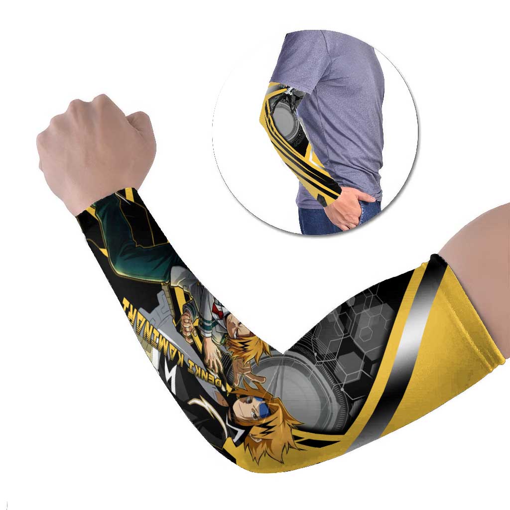 Denki Kaminari Arm Sleeves Bold Anime Action Illustration with Electric Lightning Effects