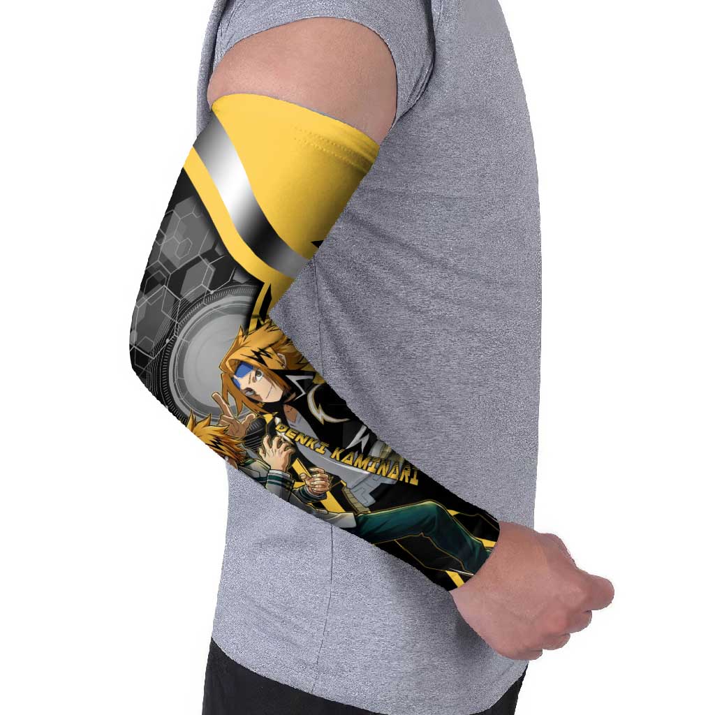 Denki Kaminari Arm Sleeves Bold Anime Action Illustration with Electric Lightning Effects