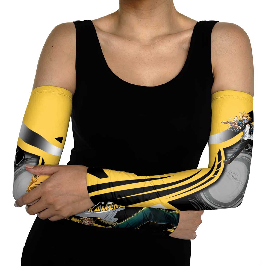 Denki Kaminari Arm Sleeves Bold Anime Action Illustration with Electric Lightning Effects