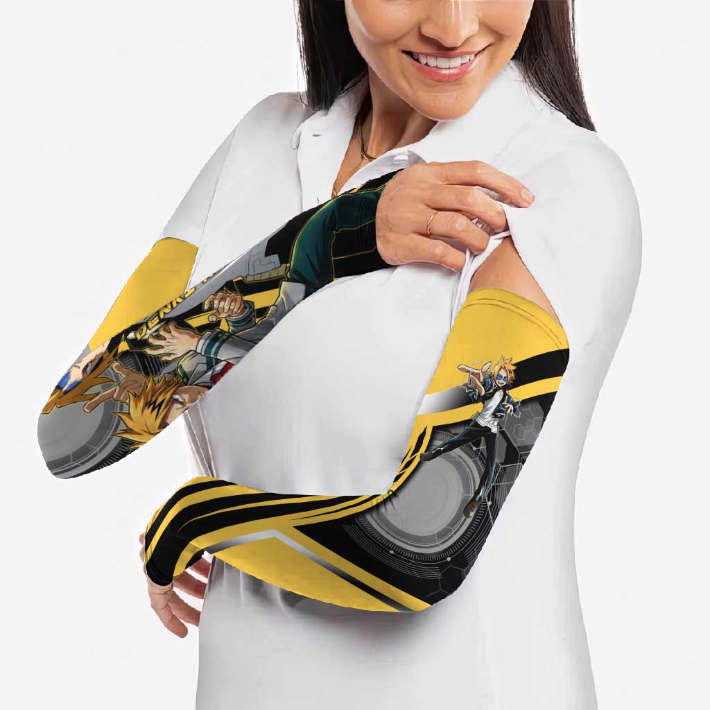 Denki Kaminari Arm Sleeves Bold Anime Action Illustration with Electric Lightning Effects