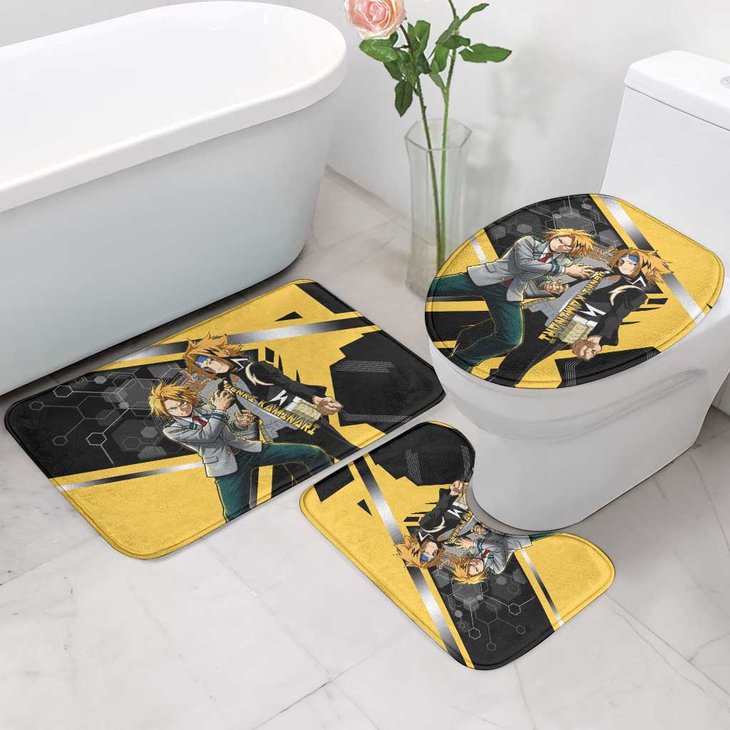 Denki Kaminari Bathroom Set Bold Anime Action Illustration with Electric Lightning Effects