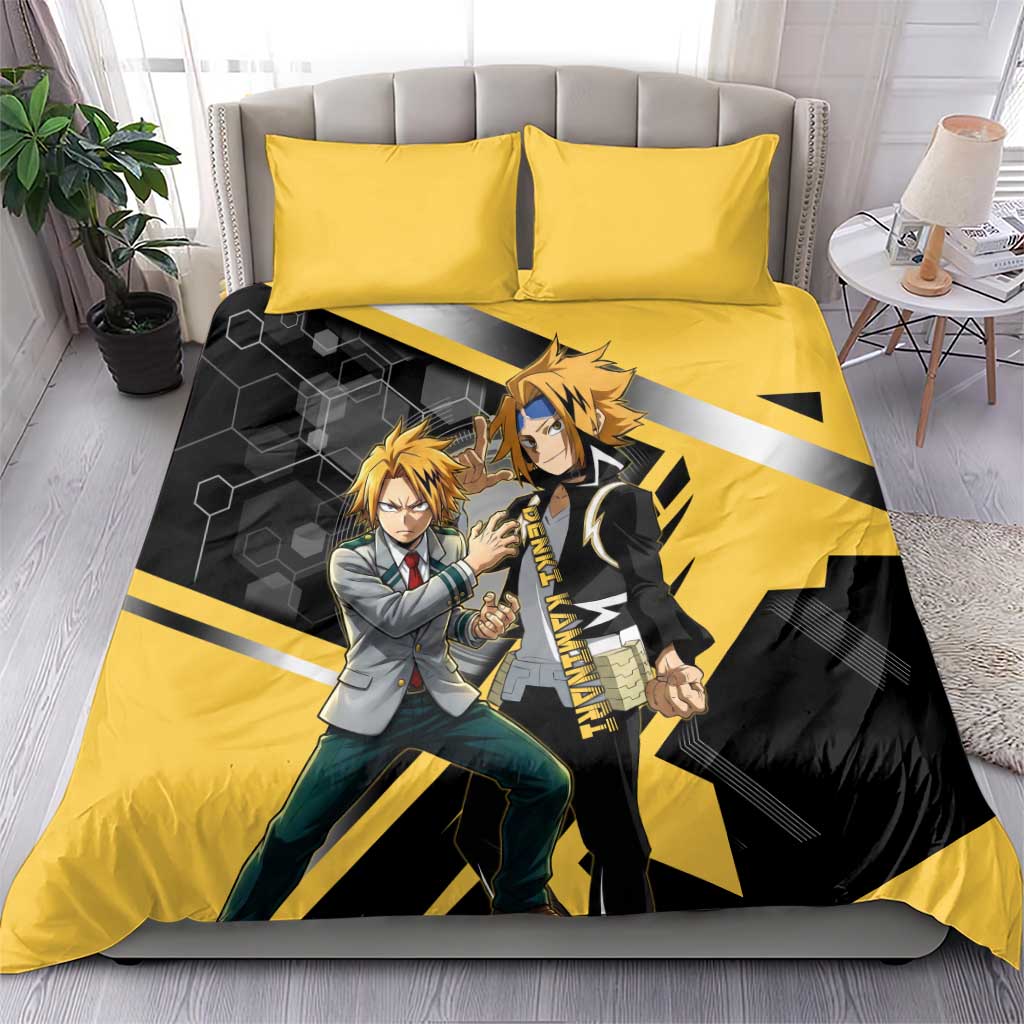 Denki Kaminari Bedding Set Bold Anime Action Illustration with Electric Lightning Effects