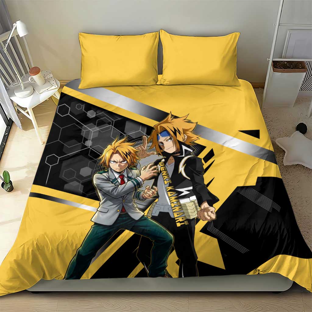 Denki Kaminari Bedding Set Bold Anime Action Illustration with Electric Lightning Effects