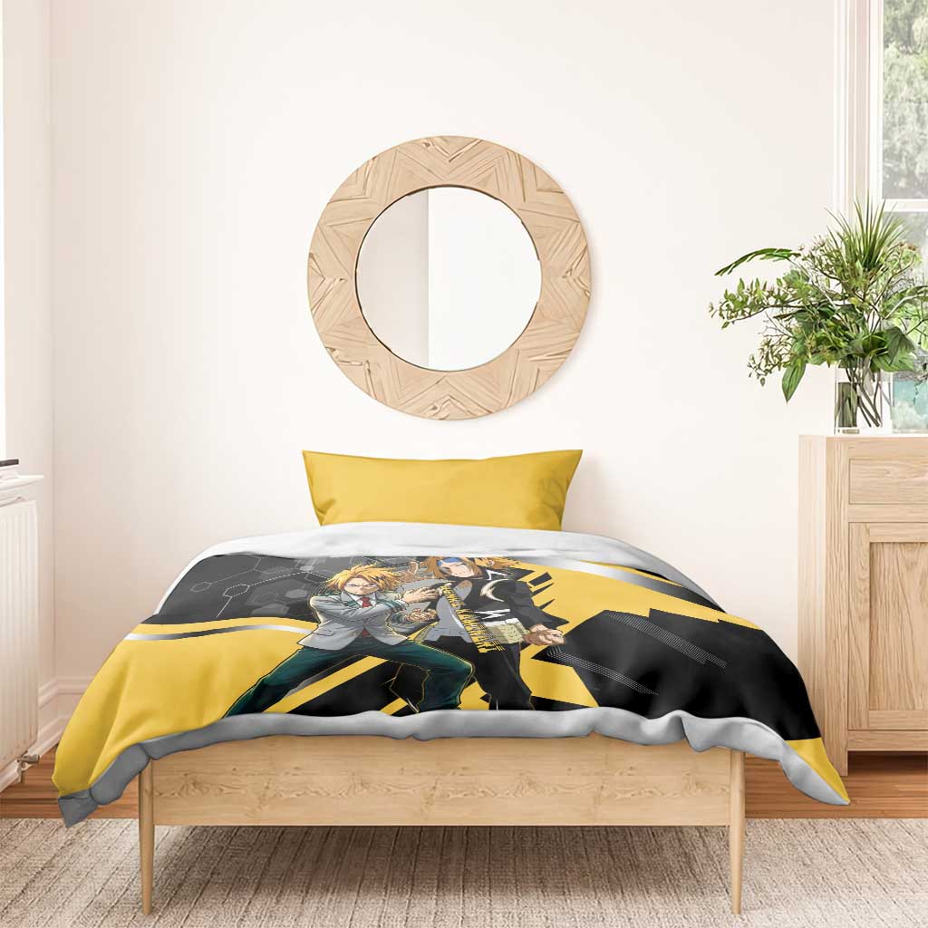 Denki Kaminari Bedding Set Bold Anime Action Illustration with Electric Lightning Effects