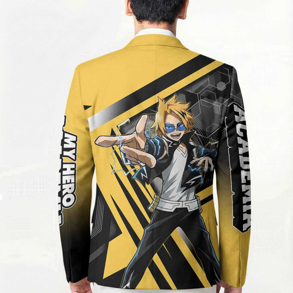 Denki Kaminari Blazer Bold Anime Action Illustration with Electric Lightning Effects