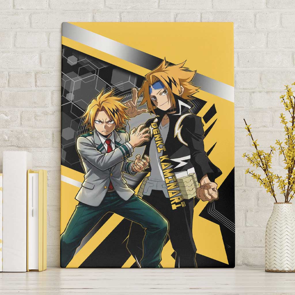 Denki Kaminari Canvas Wall Art Bold Anime Action Illustration with Electric Lightning Effects
