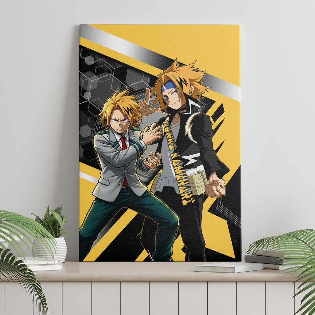 Denki Kaminari Canvas Wall Art Bold Anime Action Illustration with Electric Lightning Effects