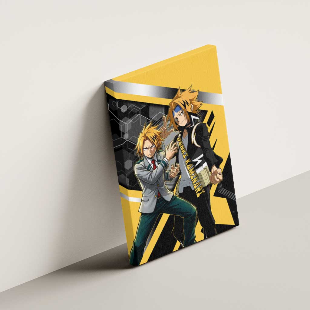 Denki Kaminari Canvas Wall Art Bold Anime Action Illustration with Electric Lightning Effects