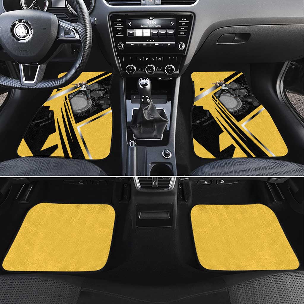 Denki Kaminari Car Mats Bold Anime Action Illustration with Electric Lightning Effects