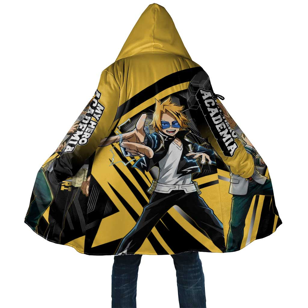 Denki Kaminari Cloak Bold Anime Action Illustration with Electric Lightning Effects