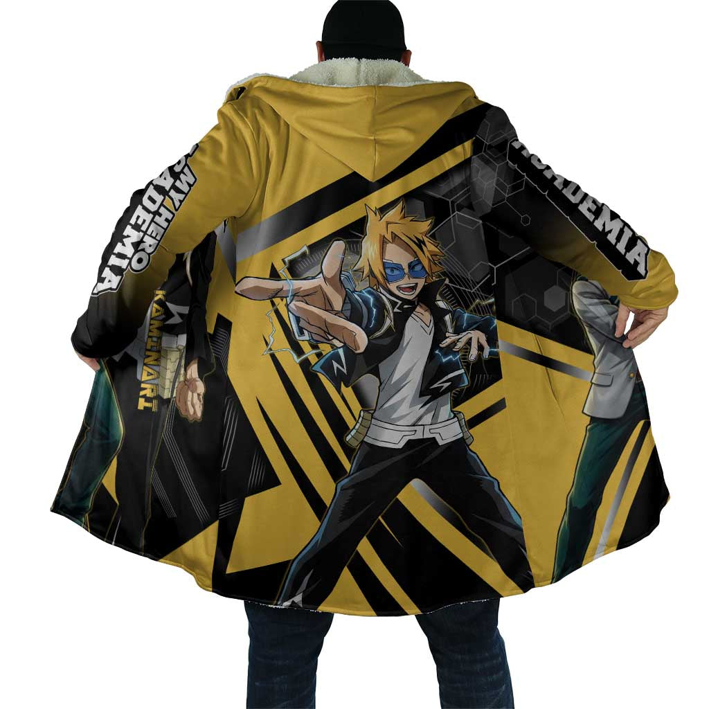 Denki Kaminari Cloak Bold Anime Action Illustration with Electric Lightning Effects