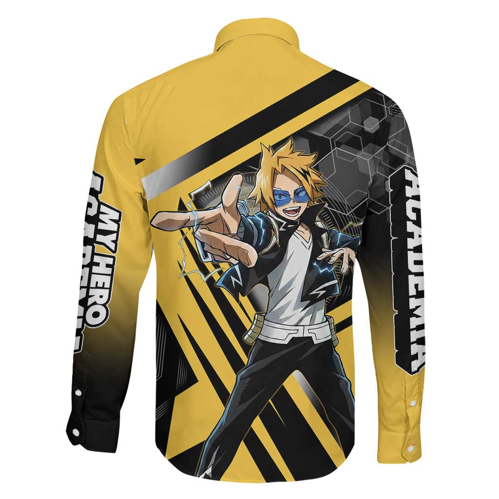 Denki Kaminari Family Matching Summer Maxi Dress and Hawaiian Shirt Bold Anime Action Illustration with Electric Lightning Effects