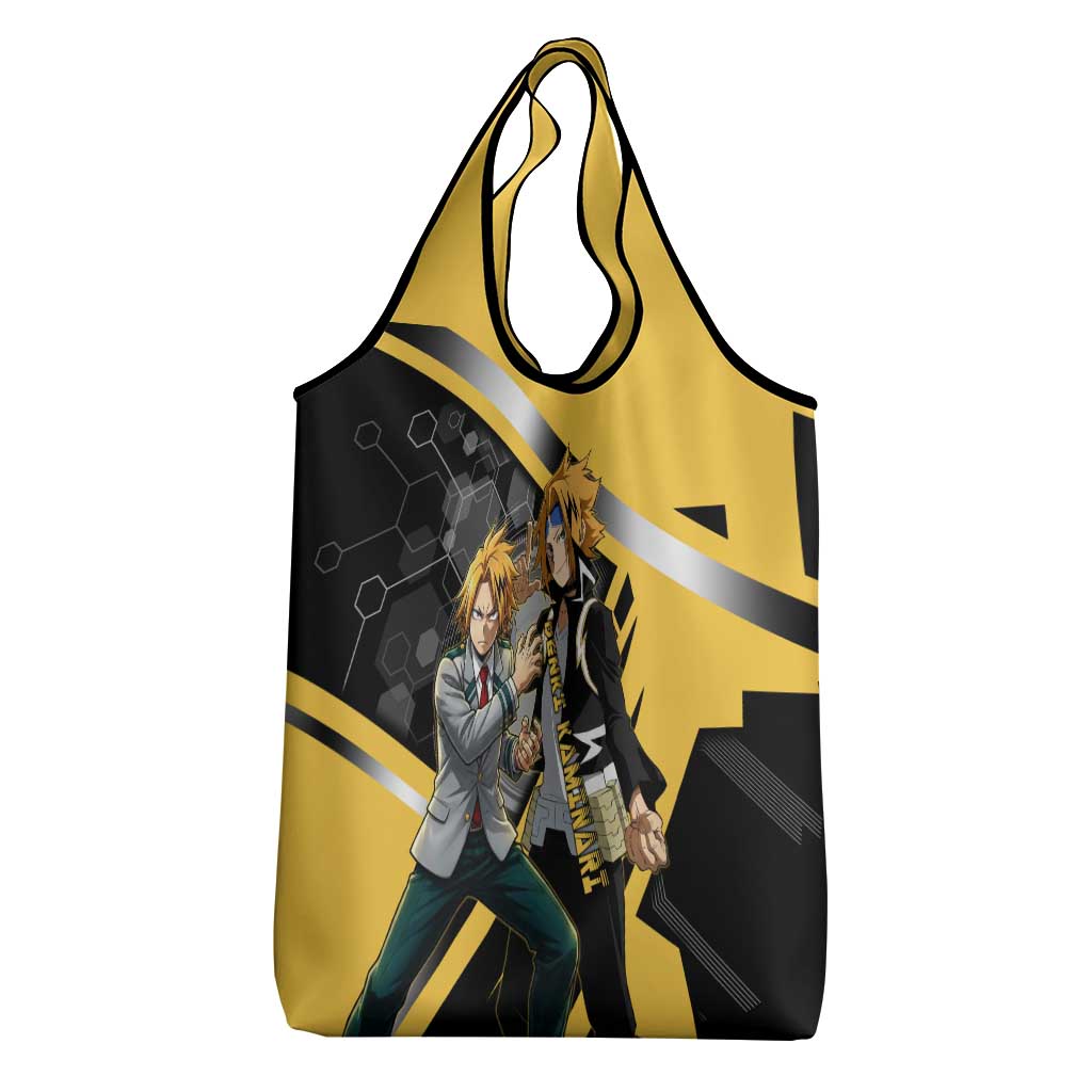 Denki Kaminari Grocery Bag Bold Anime Action Illustration with Electric Lightning Effects