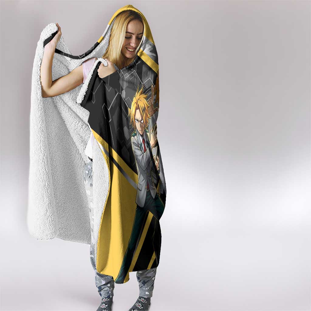 Denki Kaminari Hooded Blanket Bold Anime Action Illustration with Electric Lightning Effects