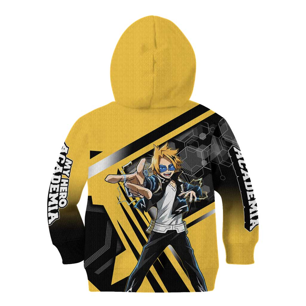 Denki Kaminari Kid Hoodie Bold Anime Action Illustration with Electric Lightning Effects