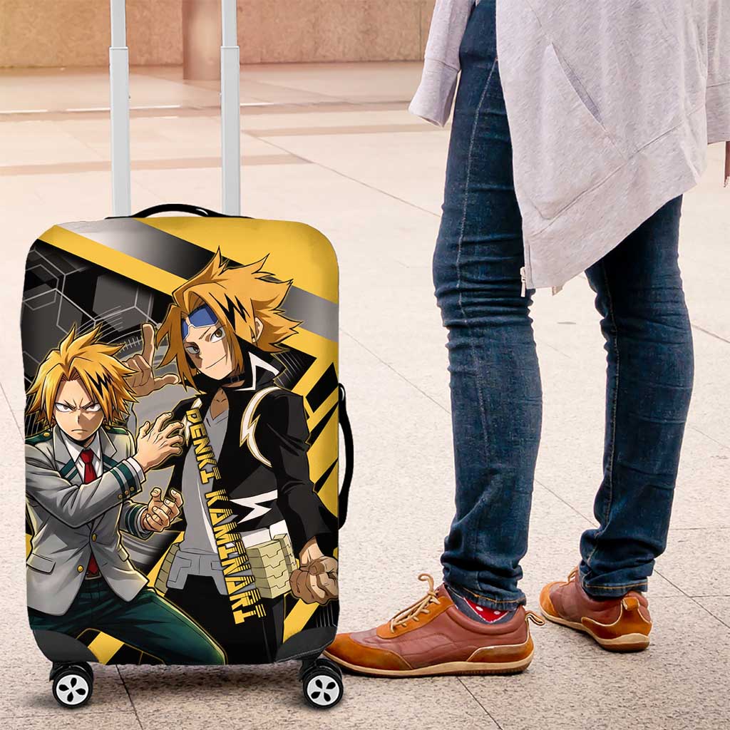 Denki Kaminari Luggage Cover Bold Anime Action Illustration with Electric Lightning Effects
