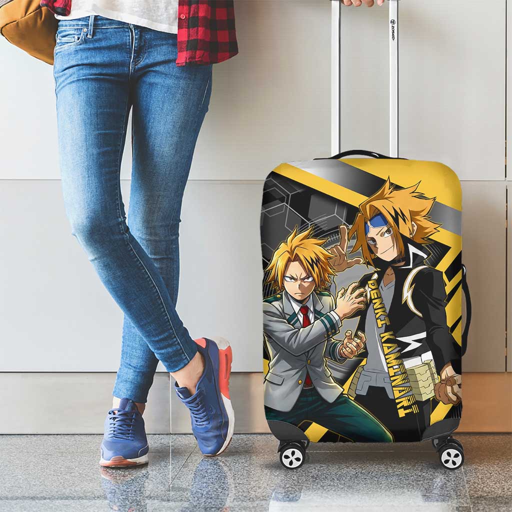 Denki Kaminari Luggage Cover Bold Anime Action Illustration with Electric Lightning Effects