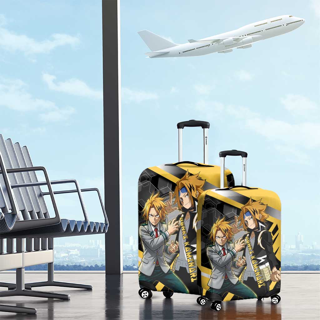 Denki Kaminari Luggage Cover Bold Anime Action Illustration with Electric Lightning Effects