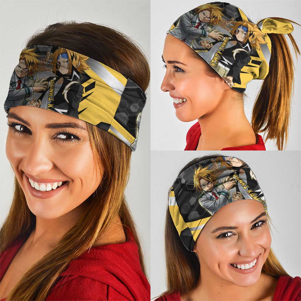 Denki Kaminari Neck Gaiter Bold Anime Action Illustration with Electric Lightning Effects