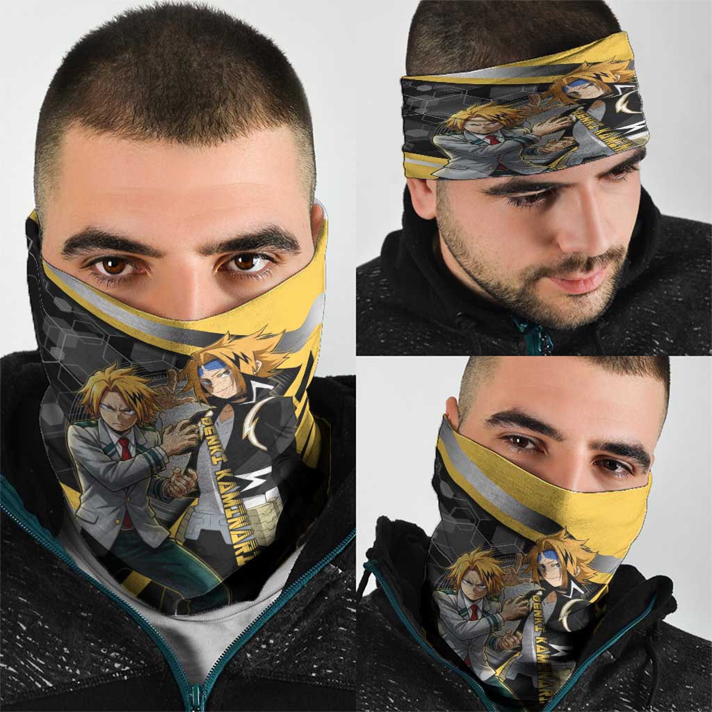 Denki Kaminari Neck Gaiter Bold Anime Action Illustration with Electric Lightning Effects