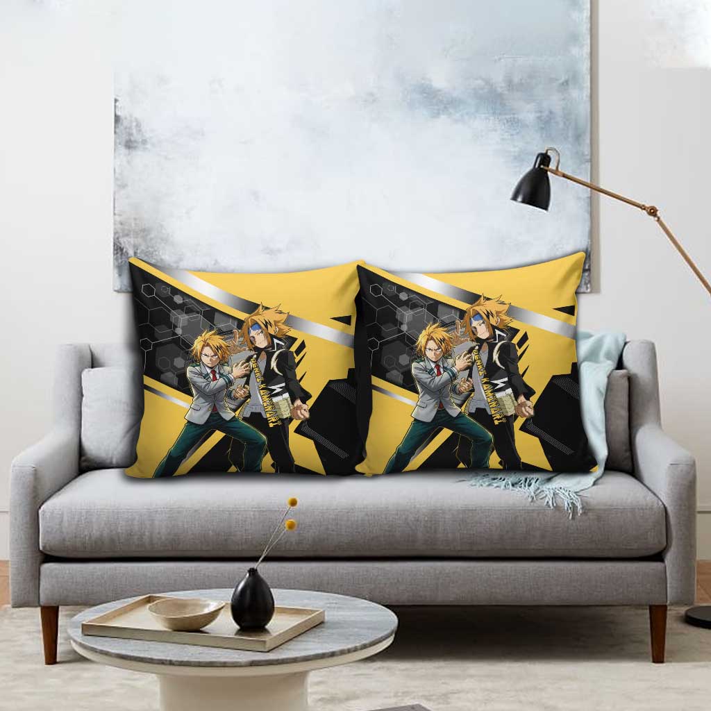 Denki Kaminari Pillow Cover Bold Anime Action Illustration with Electric Lightning Effects