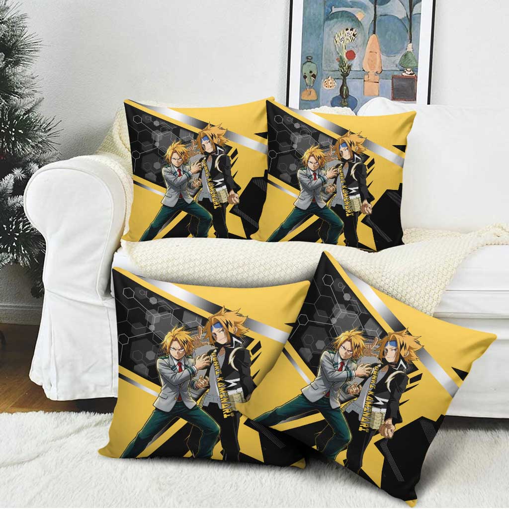 Denki Kaminari Pillow Cover Bold Anime Action Illustration with Electric Lightning Effects