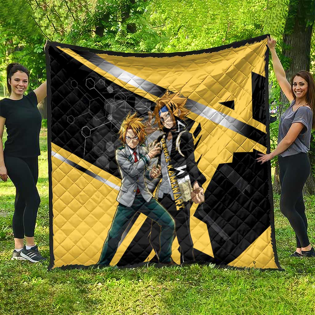 Denki Kaminari Quilt Bold Anime Action Illustration with Electric Lightning Effects