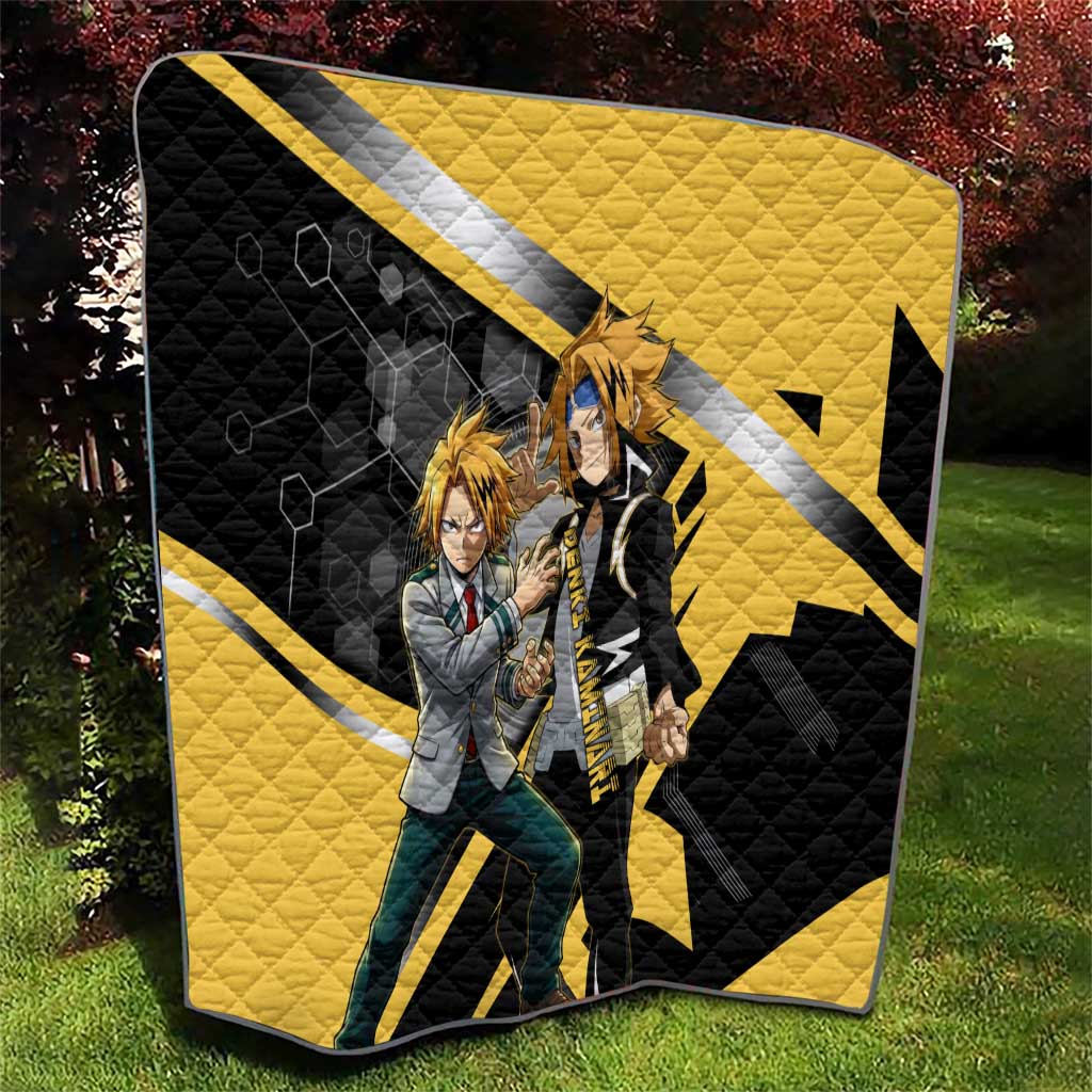 Denki Kaminari Quilt Bold Anime Action Illustration with Electric Lightning Effects
