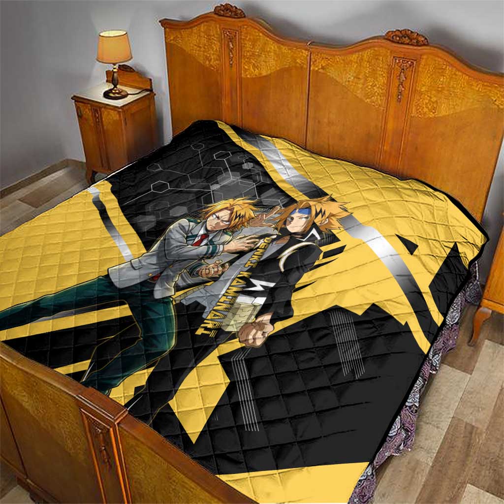 Denki Kaminari Quilt Bold Anime Action Illustration with Electric Lightning Effects