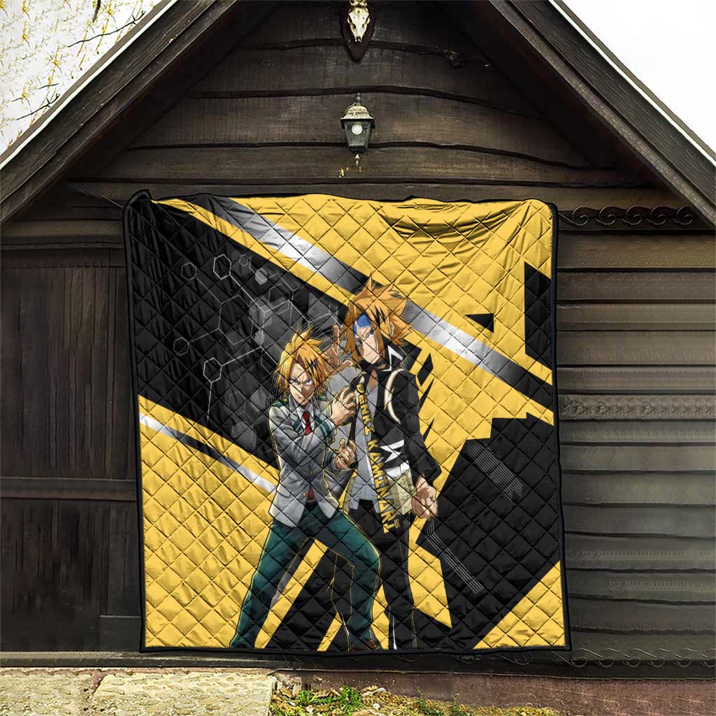 Denki Kaminari Quilt Bold Anime Action Illustration with Electric Lightning Effects