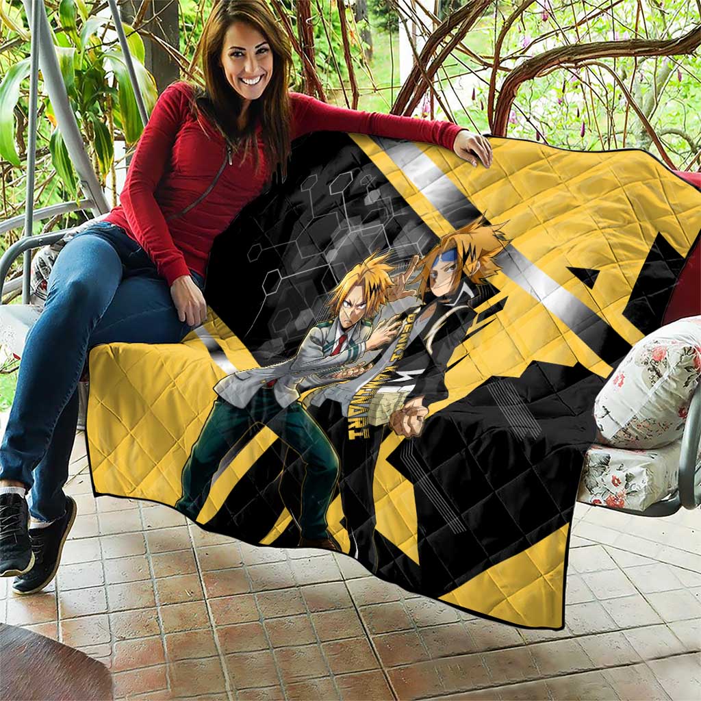 Denki Kaminari Quilt Bold Anime Action Illustration with Electric Lightning Effects