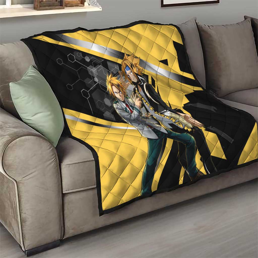 Denki Kaminari Quilt Bold Anime Action Illustration with Electric Lightning Effects