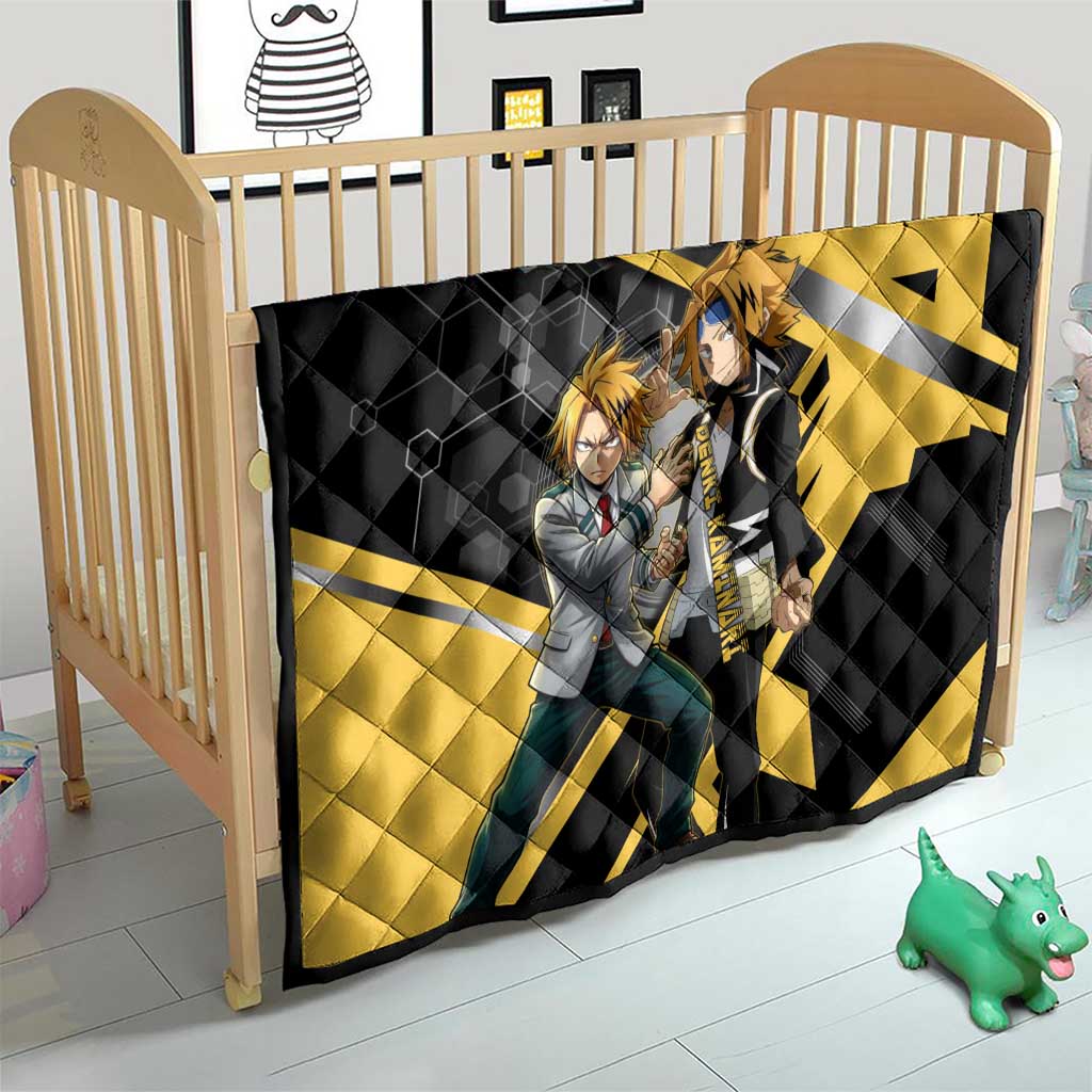 Denki Kaminari Quilt Bold Anime Action Illustration with Electric Lightning Effects