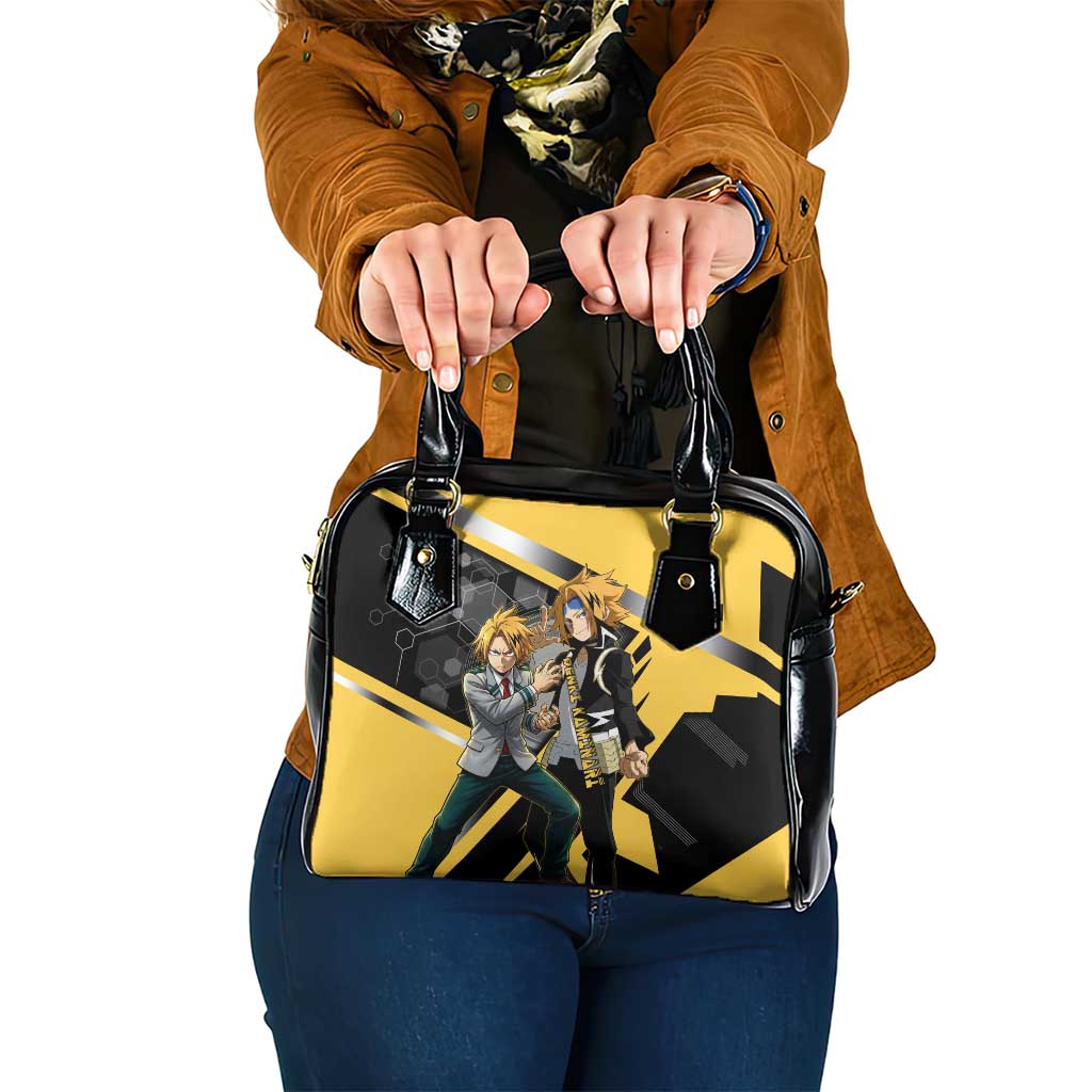 Denki Kaminari Shoulder Handbag Bold Anime Action Illustration with Electric Lightning Effects