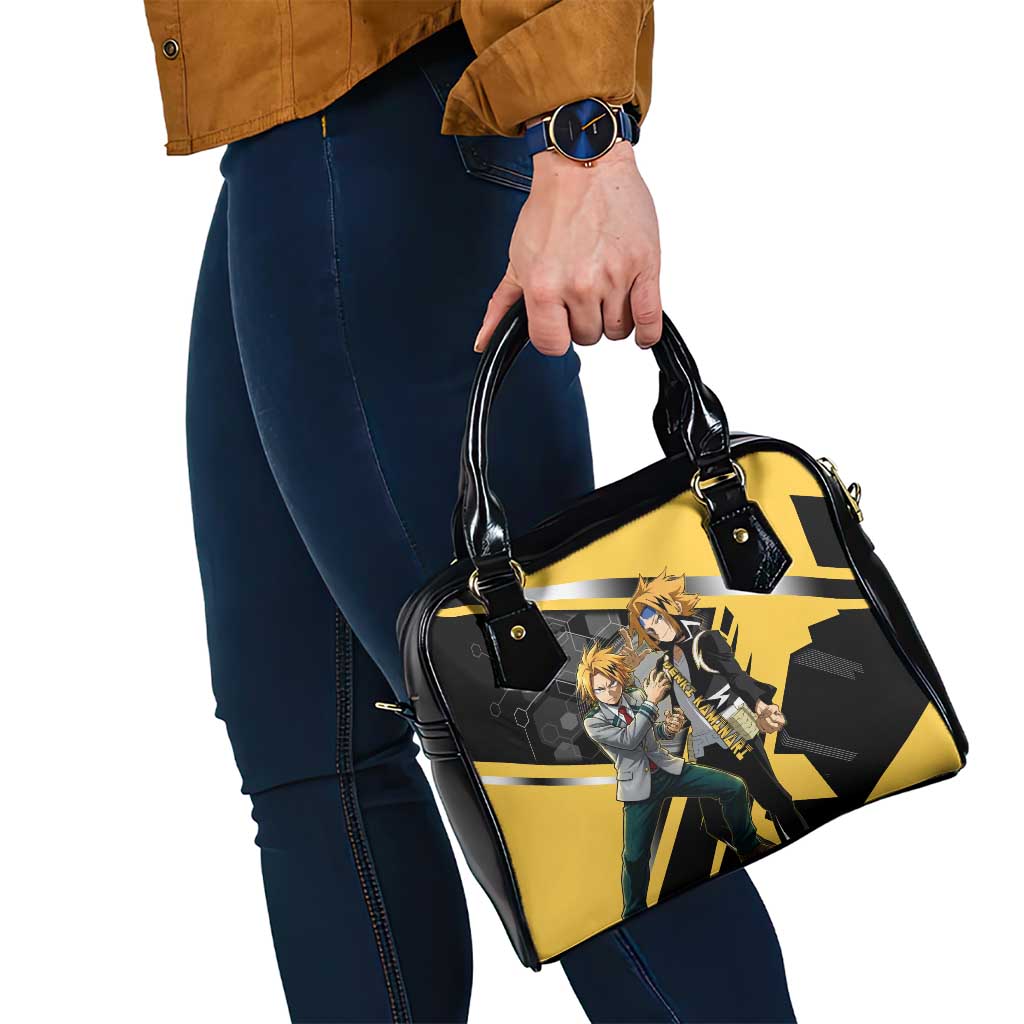 Denki Kaminari Shoulder Handbag Bold Anime Action Illustration with Electric Lightning Effects