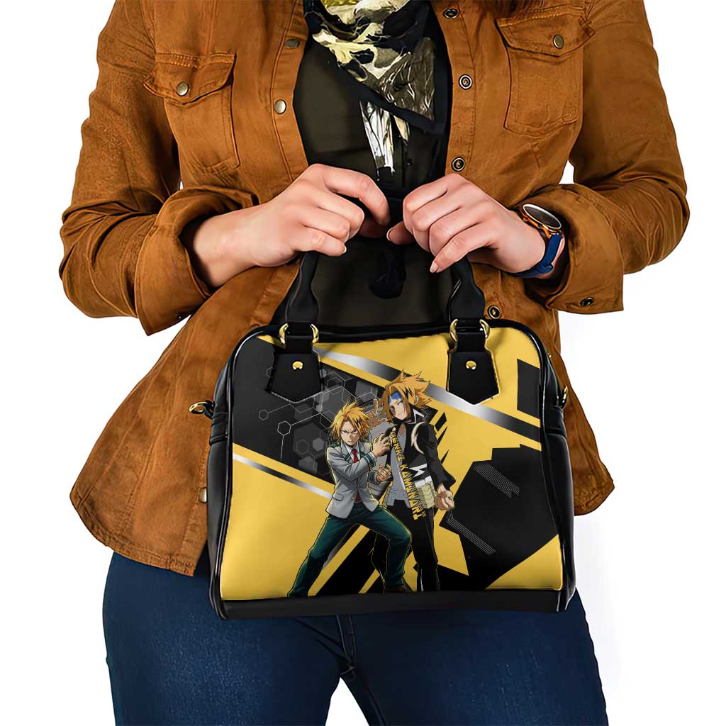 Denki Kaminari Shoulder Handbag Bold Anime Action Illustration with Electric Lightning Effects